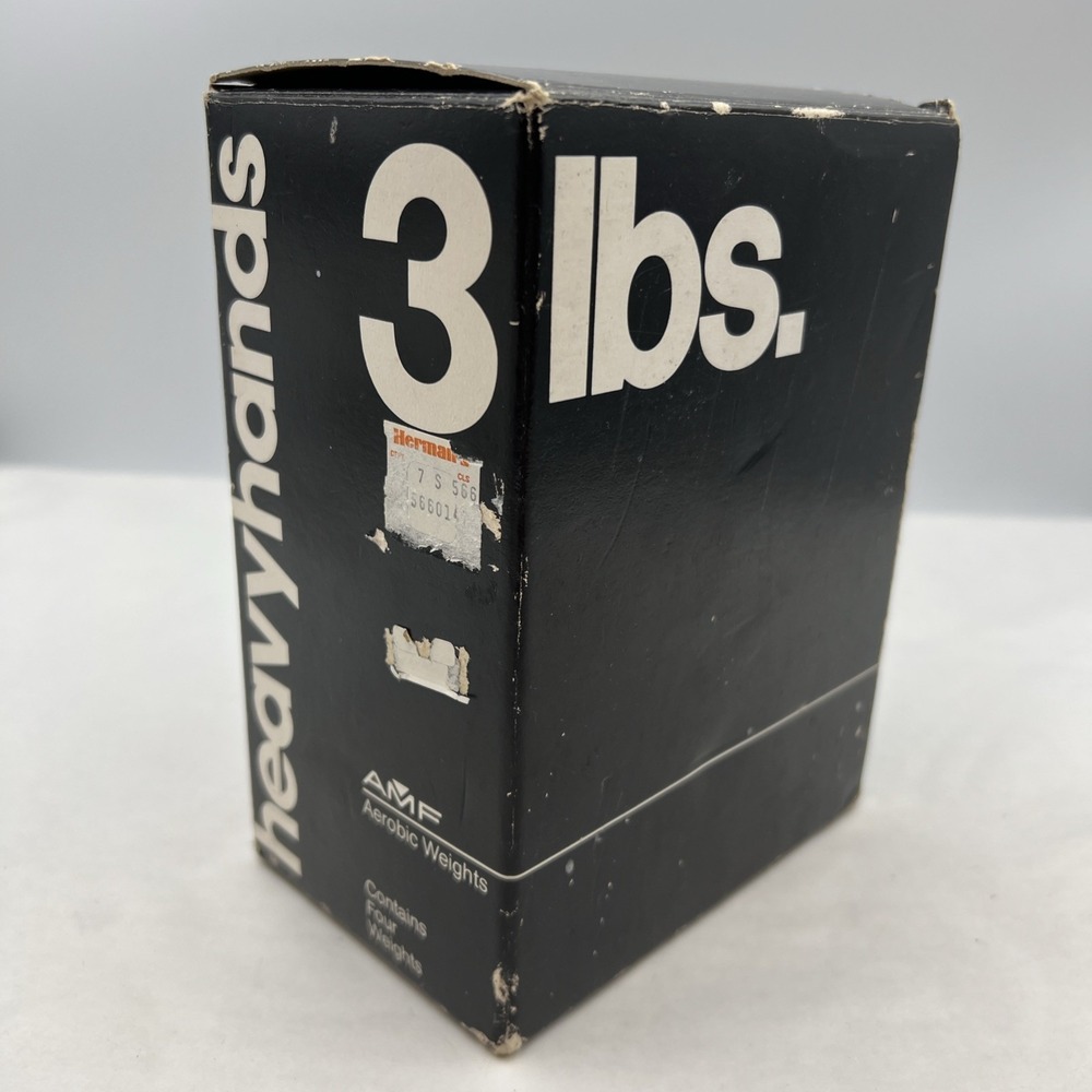 Vintage AMF‎ Heavy Hands Aerobic 3lb Hand Weights Set of 4 Made in Austria